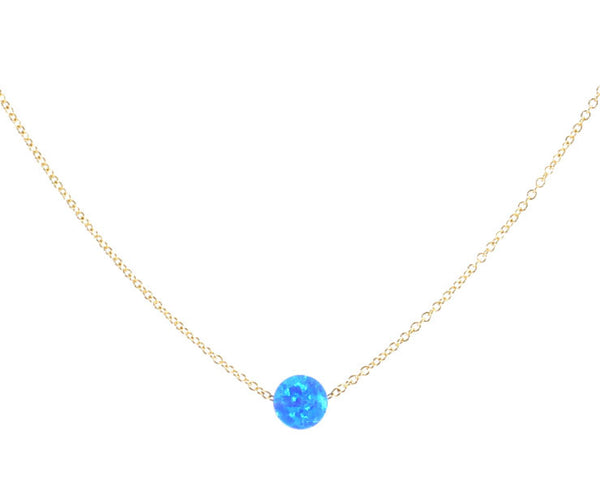 Synthetic Opal Circle Necklace - YUNYBOX